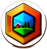 Home & Interior Design, Minimalist App Icon - Circle Icon Bevel Border