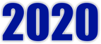 Happy New Year 2020 Blue Numbers