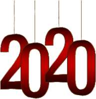 Happy New Year 2020 Hanging Numbers