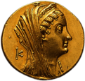 Gold Oktadrachm Coin Ptolemy II