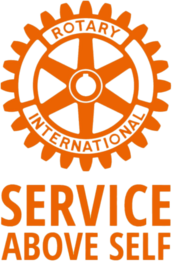 Rotary logo and slogan