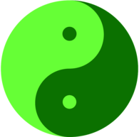 Green Yin Yang Symbol
