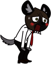 Aggretsuko Character Haida the Spotted Hyena Panting