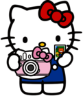 Hello Kitty Taking Instant Picture