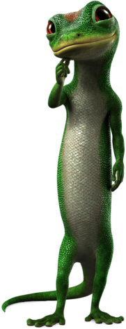 Geico Gecko thinking