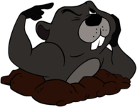 Winnie the Pooh Gopher Coming Out Of His Hole