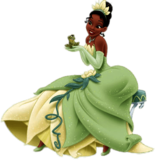 Princess Tiana With Frog on Her Hand