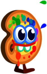 Splatter the Abstract Artist Walking