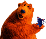 Bear In the Big Blue House Holding Tutter on His Hand