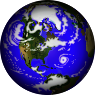 Planet Earth with Clouds