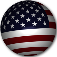 USA Flag Globe