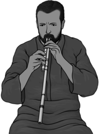Musician Playing the Arghul Clipart