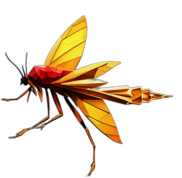 Mayfly, Children'S Cartoon Animation Style -  Full Body, Single View, No Shadow