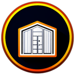 Storage Facility, Minimalist App Icon - Circle Icon Bevel Border