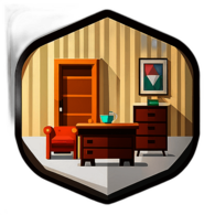 Furniture Store, Minimalist App Icon - Circle Icon Bevel Border