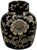 Urn With Lotus Design