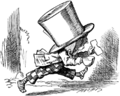 Alice In Wonderland Running Hatter