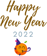 Happy New Year 2022 Celebration Emoji Greeting Card