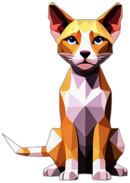 Colorpoint Shorthair, Children'S Cartoon Animation Style - Full Body, Single View, No Shadow