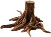 3D Tree Trunk With Roots