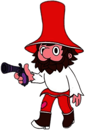 Rumcajs Holding A Weapon