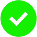 White Check In Green Circle