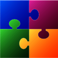 Solved Puzzle with Four Pieces