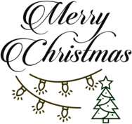 Merry Christmas Garland and Tree