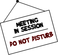 Meeting In Session Notice