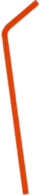 Orange Bendy Straw