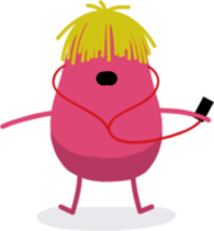 Stumble About To Fall on Train Tracks