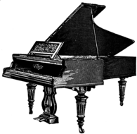 Antique Piano Clipart