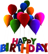 Happy Birthday Balloons Hanging Letters