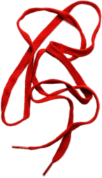Single Red Shoe Lace