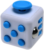 White and Blue Fidget Cube