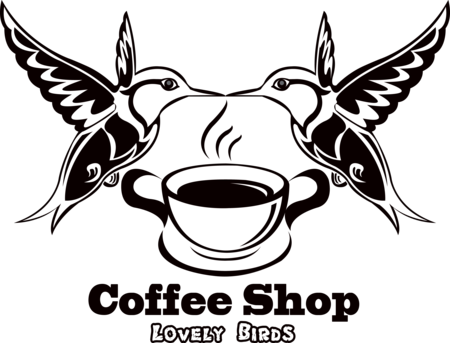 Coffee Shop Lovely Birds