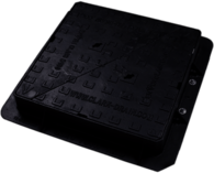 Black Rectangular Manhole Cover