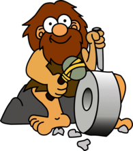 Caveman Carving A Wheel