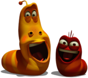 Larva Red and Yellow Big Smile