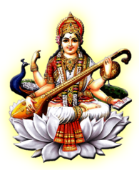 Saraswati Yellow Background