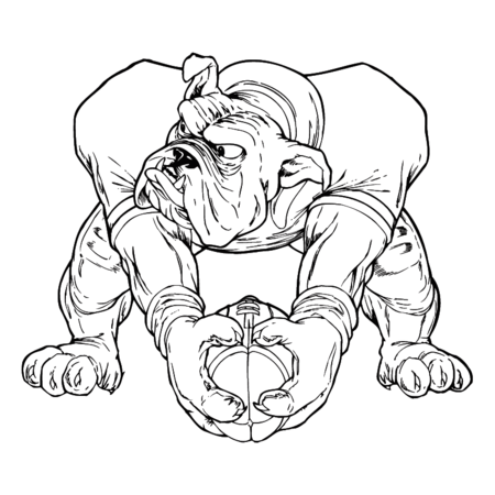 Bulldog Hiking Football