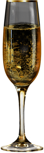 Glass Of Champagne Bubbles