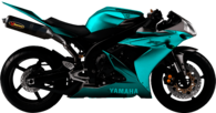 Cyan Green Blue Yamaha Motorcycle