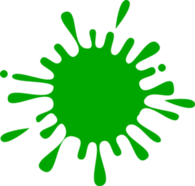 Green Circle Paint Splatter