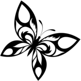 Flying Butterfly Tattoo