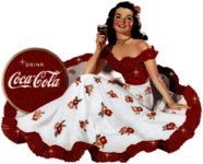 Vintage Coca Cola Woman Illustration