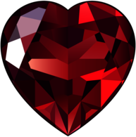 Large Ruby Heart Clipart