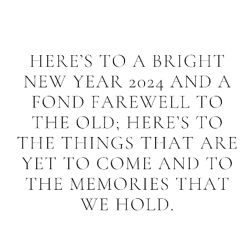 New Year 2024 Farewell to the Old