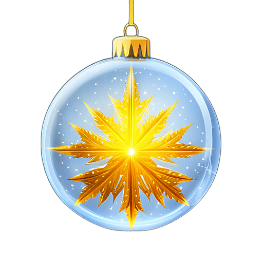Luminous Bauble With Built-In Led Lights, Minimalist - Single Item, Decorated Christmas Bauble, High Detail, No Shadow