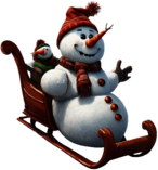 Snowman on a Sleigh